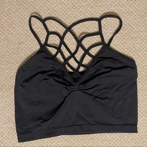 Black Strappy Spandex Bralette